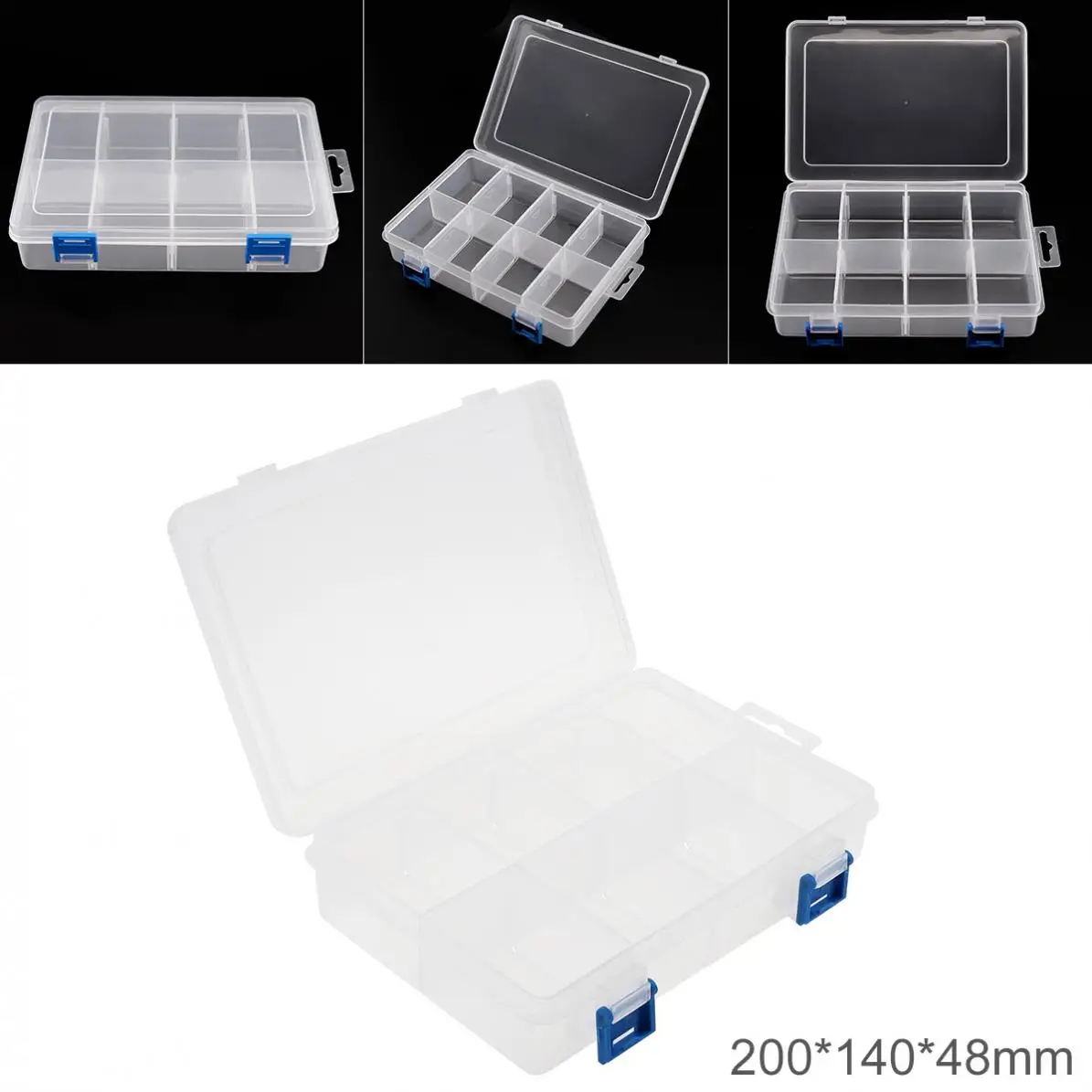 8 Inch 8 Grid Transparent White PP Plastic Portable Parts Storage Tool Box with 200mm Length and 140mm Width for Hardware Parts
8 Inch 8 Grid Transparent White PP Plastic Portable Parts Storage Tool Box with 200mm Length and 140mm Width for Hardware Parts
