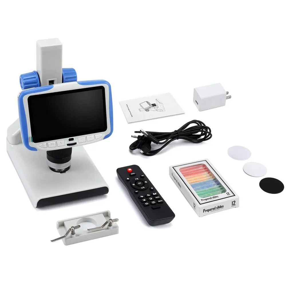 5 Inch 1080P LCD Digital Microscope Video Recorder 200X Magnification With Wireless IR Remote Control Children's Microscope
5 Inch 1080P LCD Digital Microscope Video Recorder 200X Magnification With Wireless IR Remote Control Children's Microscope