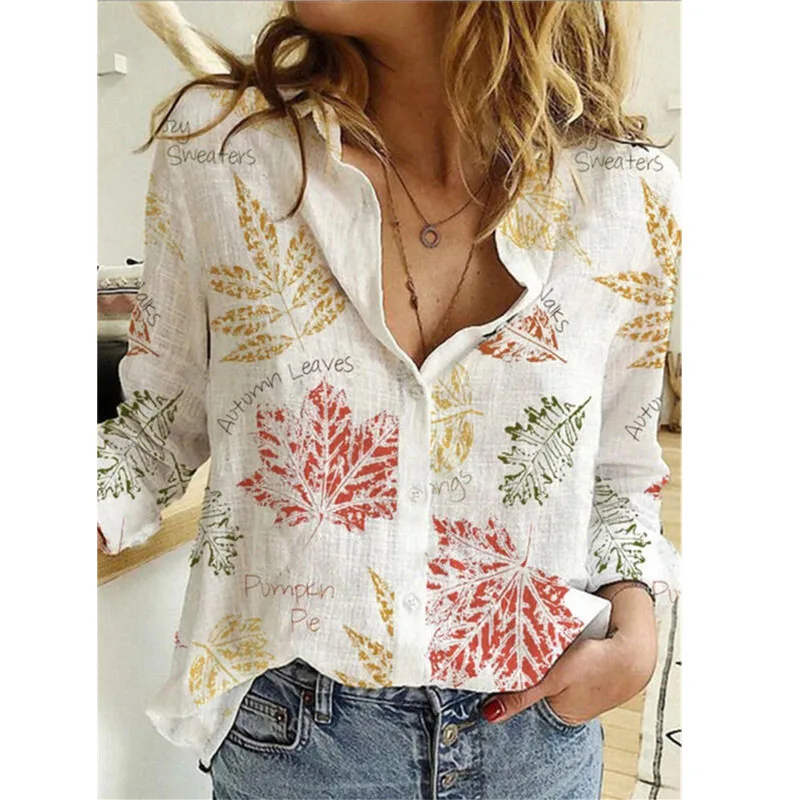 Spring Loose Printed Lapel Tops Women's Elegant Long Sleeve Turn-down Collar Button Shirt Ladies Fashion Casual All-match Shirt
Spring Loose Printed Lapel Tops Women's Elegant Long Sleeve Turn-down Collar Button Shirt Ladies Fashion Casual All-match Shirt