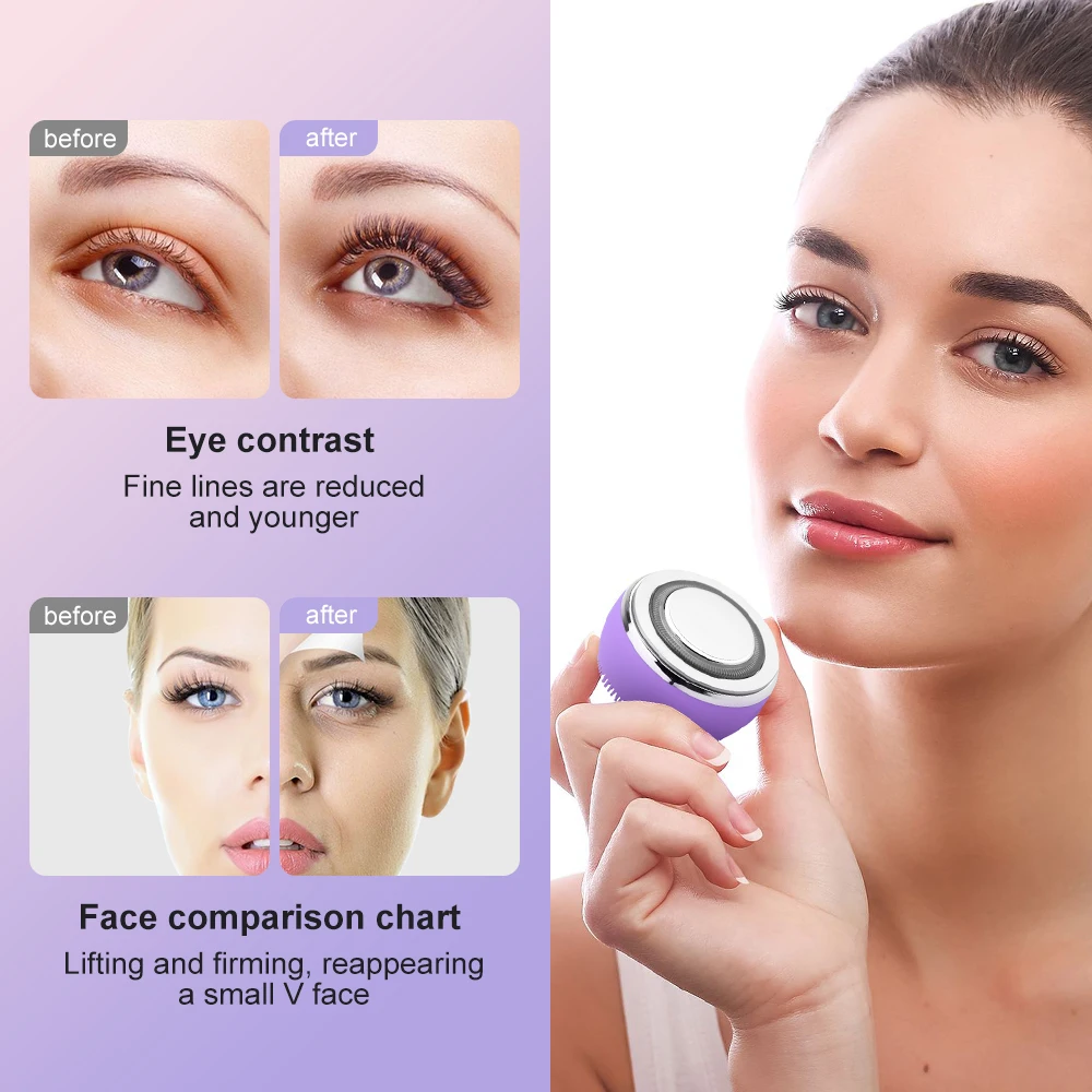 Face Cleanser Massage Ultrasonic Face Cleaning Brush Skin Scrubber Blackhead Remover Machine + 2 In 1 EMS LED Light Therapy
Face Cleanser Massage Ultrasonic Face Cleaning Brush Skin Scrubber Blackhead Remover Machine + 2 In 1 EMS LED Light Therapy