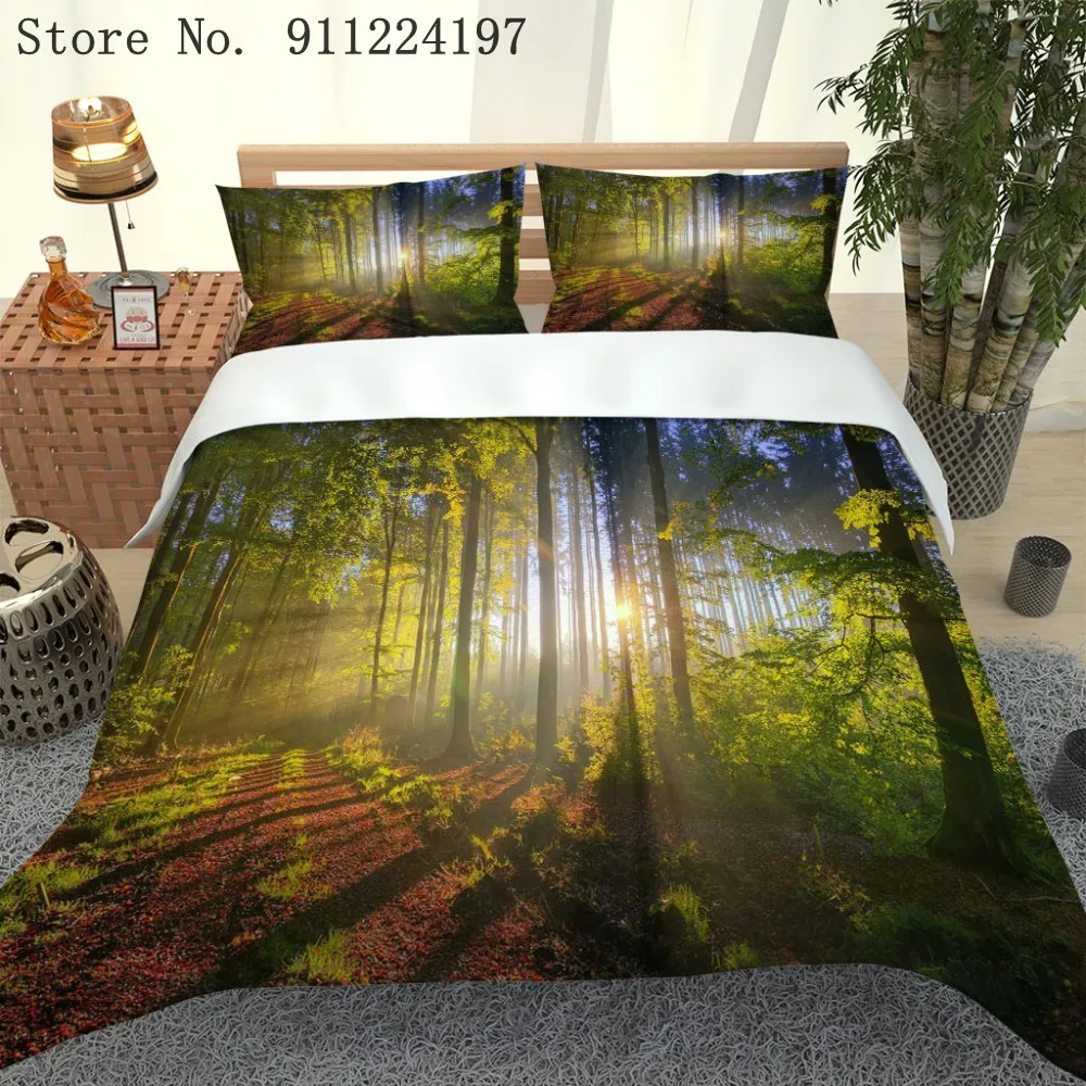 Simple Bedding Set Grove Printing Duvet Cover Sunlight Bed Linen Single Double Queen King Size Luxury Quilt Covers Bedclothes
Simple Bedding Set Grove Printing Duvet Cover Sunlight Bed Linen Single Double Queen King Size Luxury Quilt Covers Bedclothes