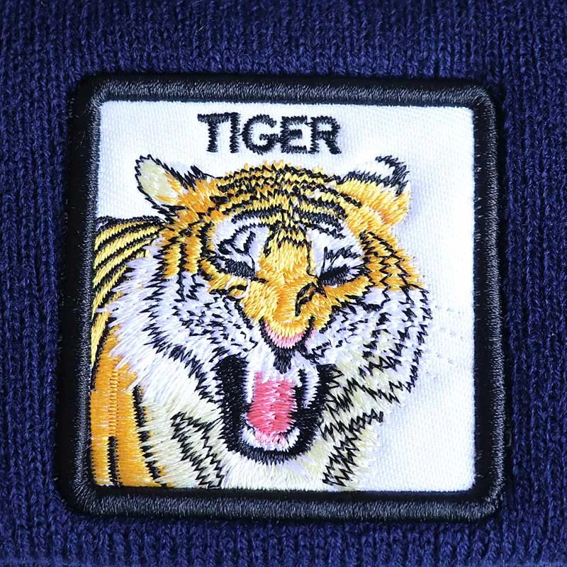 Cap Keep Warm Beanies Brimless Chapeu Tiger Embroidery Animals Women Hats Gorra Hip Hop Knitted Hat Sombrero Man 
Cap Keep Warm Beanies Brimless Chapeu Tiger Embroidery Animals Women Hats Gorra Hip Hop Knitted Hat Sombrero Man