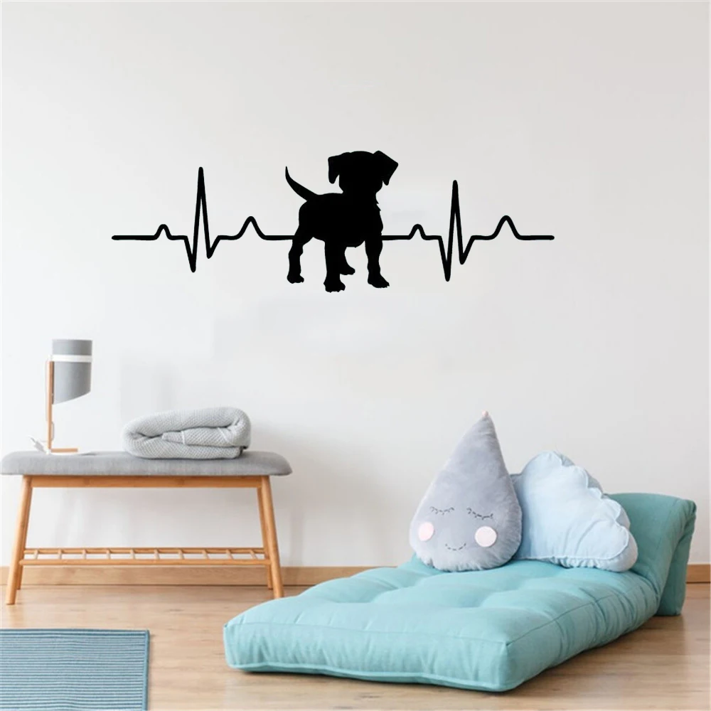 Dog Silhouette Heartbeat Wall Stickers Vinyl Home Decor Pet Shop Veterinary Window Decals Removable Murals Wallpaper3688
Dog Silhouette Heartbeat Wall Stickers Vinyl Home Decor Pet Shop Veterinary Window Decals Removable Murals Wallpaper3688