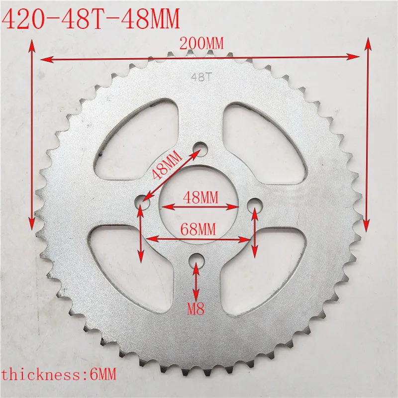 420 428 37T 48T Tooth 48mm Rear Chain Sprocket fit ATV Quad Pit Dirt Bike Buggy Go Kart Motorcycle | Автомобили и мотоциклы