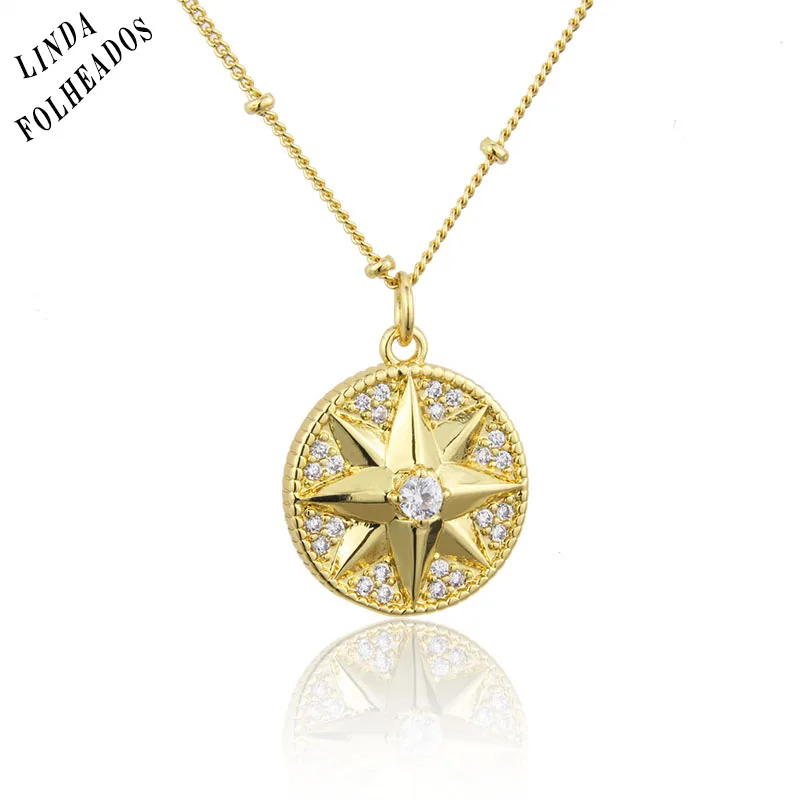 New Arrived INS Hot Selling Gold-plated Copper Pendant Inlaid With Zircon Round Bead Chain Awn Star Fashion Necklace
New Arrived INS Hot Selling Gold-plated Copper Pendant Inlaid With Zircon Round Bead Chain Awn Star Fashion Necklace