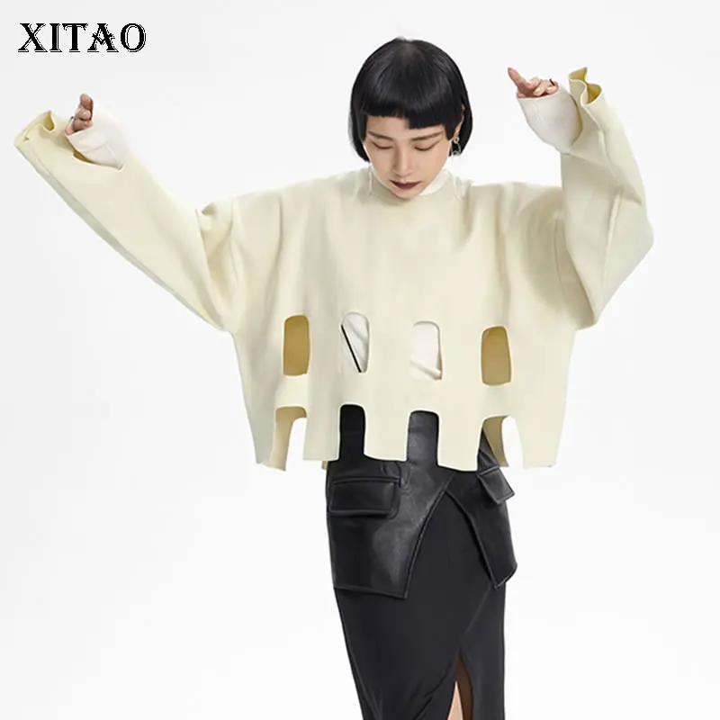 XITAO Winter New Hollow Out Sweater Solid Color Knitting Fashion Loose Large Size Pullover Women 2021 Personality Top CZH0061
XITAO Winter New Hollow Out Sweater Solid Color Knitting Fashion Loose Large Size Pullover Women 2021 Personality Top CZH0061