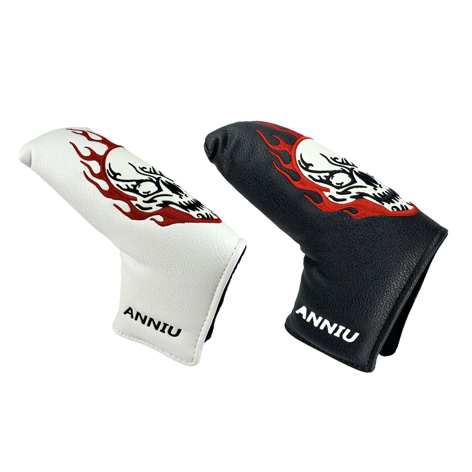 Golf Blade Putter Headcover Club Head Cover Protector with Fashionable Embroidery Skull Pattern, Make Your Golf Putter Unique
Golf Blade Putter Headcover Club Head Cover Protector with Fashionable Embroidery Skull Pattern, Make Your Golf Putter Unique