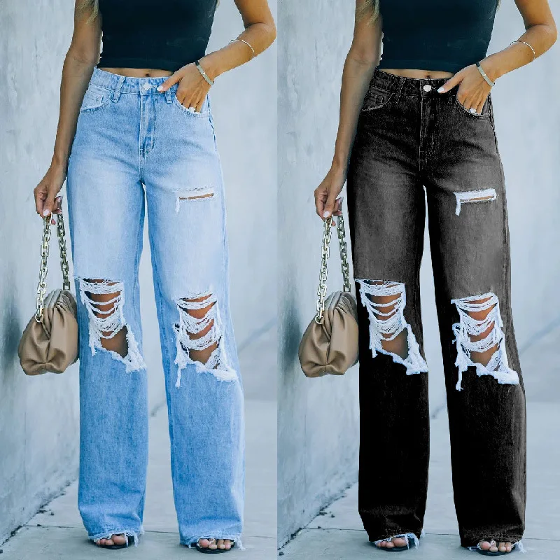 2021 New Autumn Street Hipster Fashion Washed Ripped Straight Leg Pants Women's Jeans Ripped Women Cut Jeans Women
2021 New Autumn Street Hipster Fashion Washed Ripped Straight Leg Pants Women's Jeans Ripped Women Cut Jeans Women
