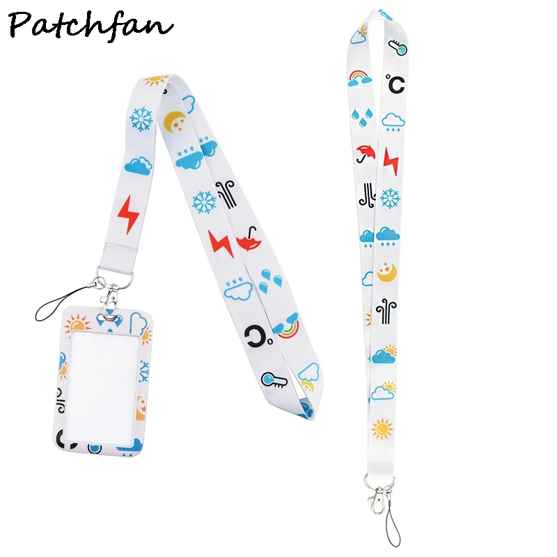 20pcs/lot AD673 Patchfan Cartoon Weather Lanyard Keychain key Badge ID Mobile Phone Rope Kid Gift Lanyard With Card Holder Cover
20pcs/lot AD673 Patchfan Cartoon Weather Lanyard Keychain key Badge ID Mobile Phone Rope Kid Gift Lanyard With Card Holder Cover