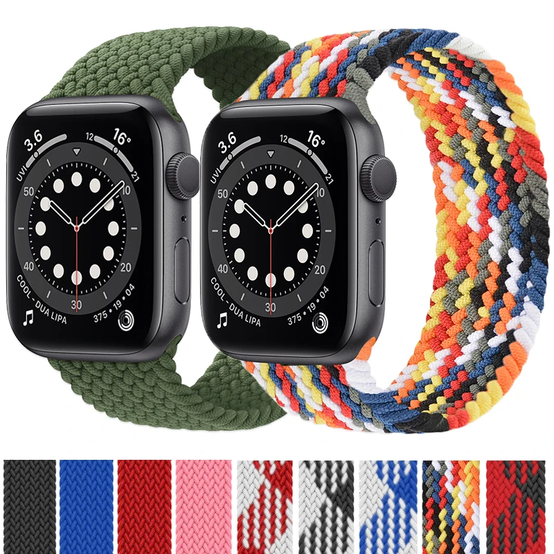 Fabric Nylon Solo Loop for Apple Watch Strap Series 6 SE 5 4 3 2 Elastic Bracelet 38mm 42mm 40mm 44mm Watch Band
Fabric Nylon Solo Loop for Apple Watch Strap Series 6 SE 5 4 3 2 Elastic Bracelet 38mm 42mm 40mm 44mm Watch Band
