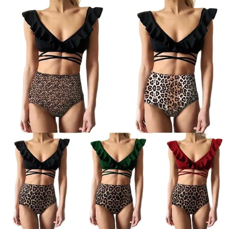 Women's Swimwear 2022 New Leopard Print Set Woman 2 Pieces Bandage Sexy Thongs Fashion Feminine Bikinis Free Shipping To Brazil
Women's Swimwear 2022 New Leopard Print Set Woman 2 Pieces Bandage Sexy Thongs Fashion Feminine Bikinis Free Shipping To Brazil