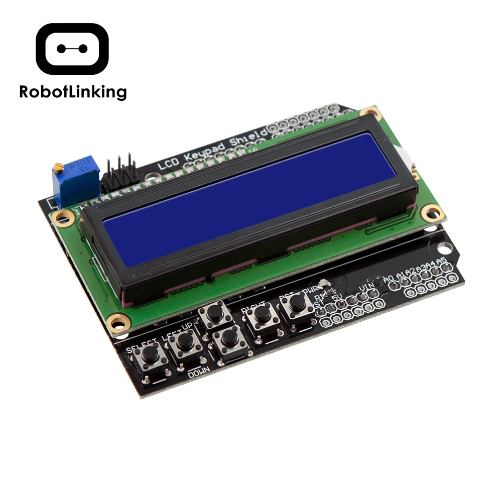 LCD1602 плата расширения для Arduino синий экран.|lcd keypad shield|lcd characterkeypad shield |
