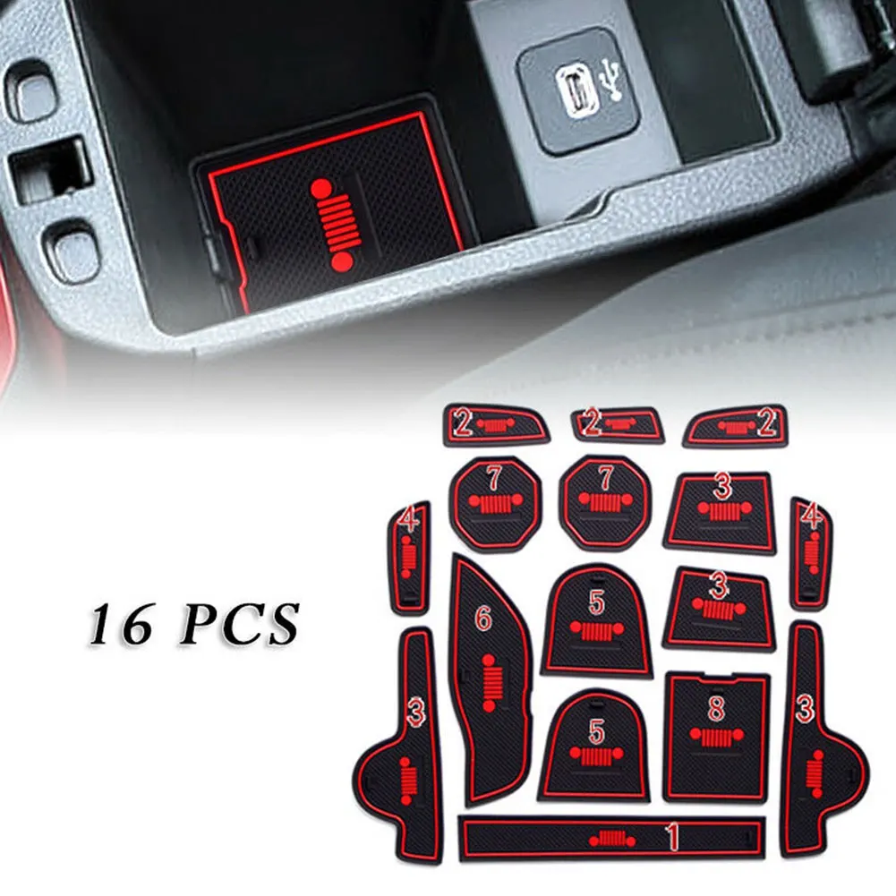 For Jeep Renegade 2016 2017 16pcs Car Door Rubber Mat Interior Anti-slip Cup Pad Gate Slot Pad Decoration Accessories
For Jeep Renegade 2016 2017 16pcs Car Door Rubber Mat Interior Anti-slip Cup Pad Gate Slot Pad Decoration Accessories