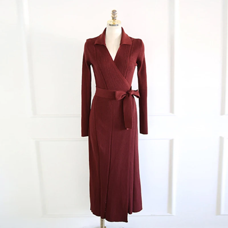 One Piece Autumn Winter Korean Fashion Temperament Slim V-Neck Lace Up Wrap Knitted Stylish Women'S Clothing Sweater Dress
One Piece Autumn Winter Korean Fashion Temperament Slim V-Neck Lace Up Wrap Knitted Stylish Women'S Clothing Sweater Dress