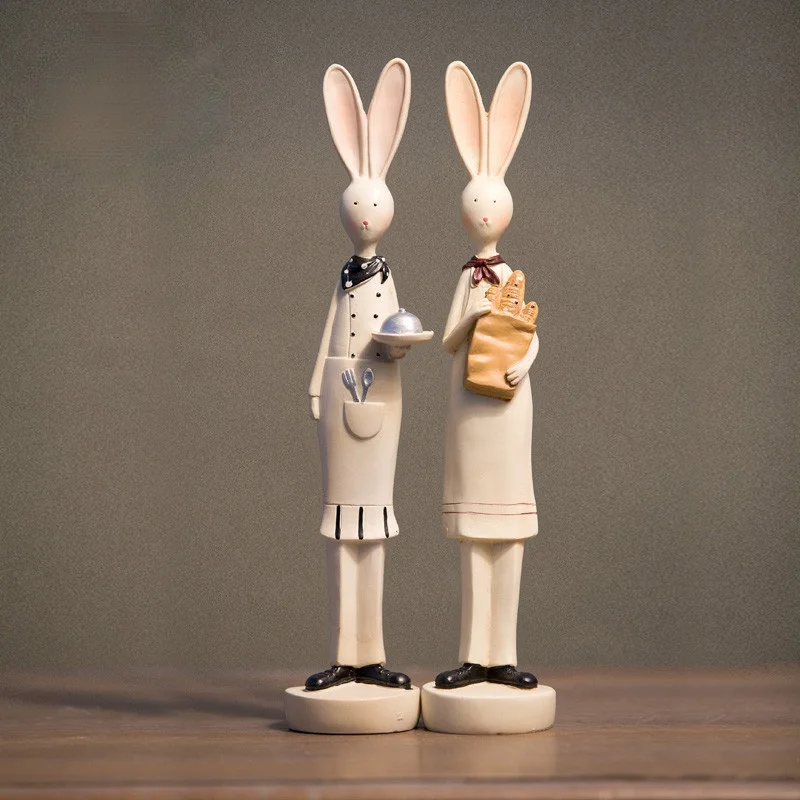 Resin Sculpture Couple Rabbit Model Living Room Wine Cabinet Ornament Nordic Personality Retro Creative Home Decor Birthday Gift
Resin Sculpture Couple Rabbit Model Living Room Wine Cabinet Ornament Nordic Personality Retro Creative Home Decor Birthday Gift