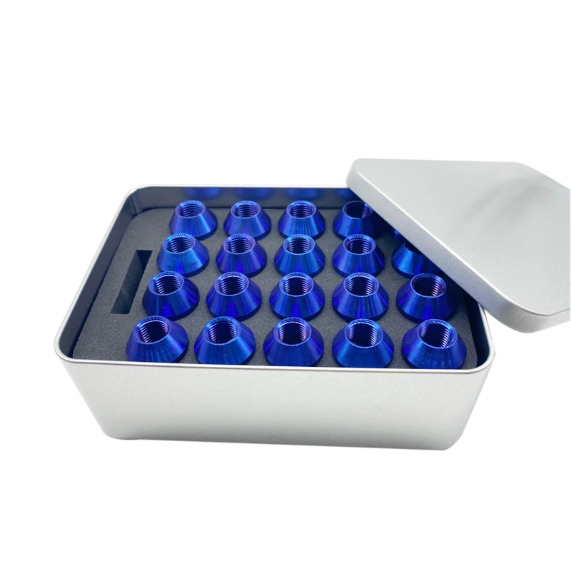 PYTITANS Titanium Gr5 48mm Car Wheel Lock Lug Nuts M12 x 1.25 X38mm Anodized Blue Titanium Nuts Stock Lowest Price
PYTITANS Titanium Gr5 48mm Car Wheel Lock Lug Nuts M12 x 1.25 X38mm Anodized Blue Titanium Nuts Stock Lowest Price