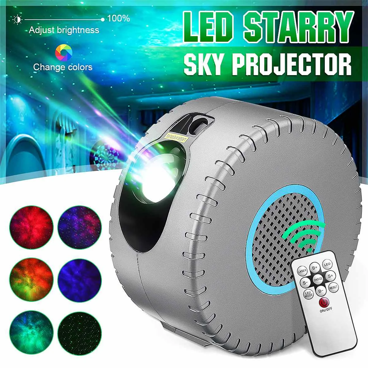 Colorful Starry Sky Galaxy Projector Light Rotating Water Waving Night Light Remote Control Romantic Projection Lamp Room Decor
Colorful Starry Sky Galaxy Projector Light Rotating Water Waving Night Light Remote Control Romantic Projection Lamp Room Decor