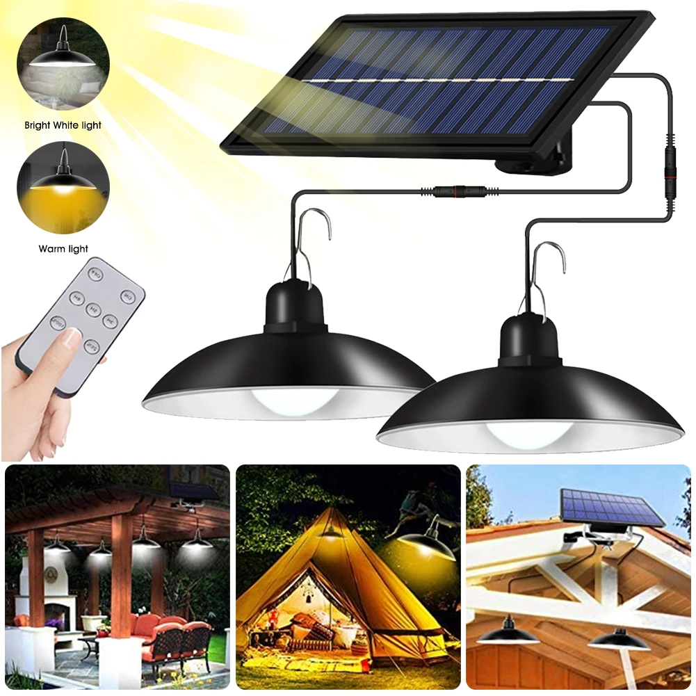 Waterproof Double Head Solar Pendant Light Solar Lamp With Cable Remote Control Hanging Shed Lights for Yards Garden Patio
Waterproof Double Head Solar Pendant Light Solar Lamp With Cable Remote Control Hanging Shed Lights for Yards Garden Patio