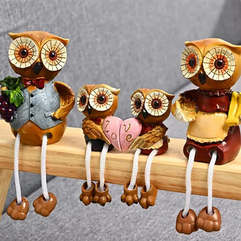 4Pcs Creative Resin Owl Ornament Adorable High Quality Feet-Hanging Doll Owl Figurine Ornament For Home Room Decoration
4Pcs Creative Resin Owl Ornament Adorable High Quality Feet-Hanging Doll Owl Figurine Ornament For Home Room Decoration