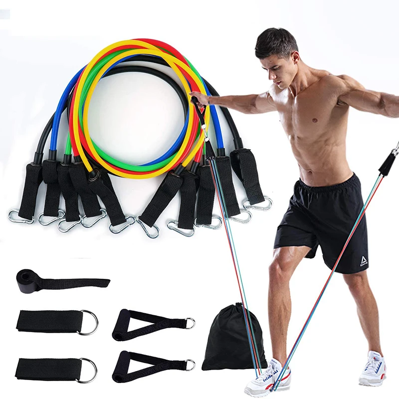 11PCS Pilates Resistance Band Set Professional Weight Training Fitness Elastic Rubber Bands Workout Expander Home Gym Equipment
11PCS Pilates Resistance Band Set Professional Weight Training Fitness Elastic Rubber Bands Workout Expander Home Gym Equipment