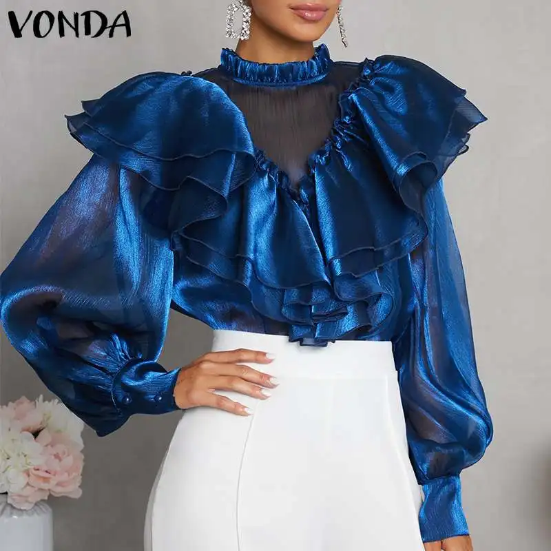 Office Lady Blouse Women Elegant Tops 2022 VONDA Women Casual Solid Color Blouses Female Stylish Shirts Blusas S-
Office Lady Blouse Women Elegant Tops 2022 VONDA Women Casual Solid Color Blouses Female Stylish Shirts Blusas S-