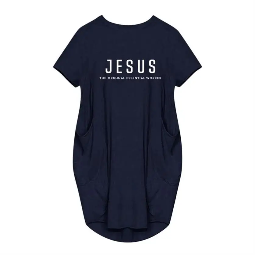 Dress Short Sleeve Jesus Everything Letters Print Women Dress Clothing Beach Summer Vestidos Dresses Oversized 5XL Dropshipping
Dress Short Sleeve Jesus Everything Letters Print Women Dress Clothing Beach Summer Vestidos Dresses Oversized 5XL Dropshipping