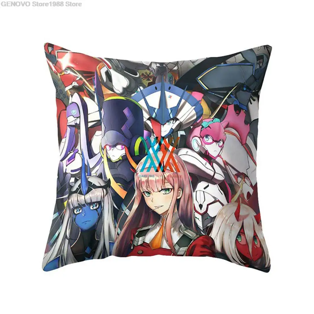 

Anime LIEBLING In Die FRANXX-null Druck Kissen Abdeckung Kurze Plüsch Kissen Abdeckungen Werfen Kissen Fall Sofa Wohnkultur kiss