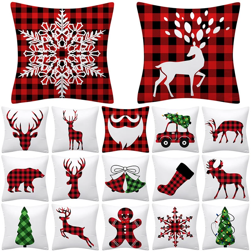 Christmas Black Red Plaid Pattern Cushion Cover Polyester 45*45cm Decorative Pillowcase New Year Sofa Home Car PillowCover 41037
Christmas Black Red Plaid Pattern Cushion Cover Polyester 45*45cm Decorative Pillowcase New Year Sofa Home Car PillowCover 41037