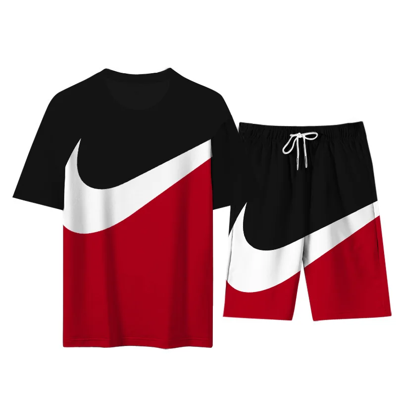 Summer New Mens Casual Set Fashion 2 PCS Sportswear Suit Short Sleeve T-shirt Shorts Sets Male Sportswear Tracksuit Men
Summer New Mens Casual Set Fashion 2 PCS Sportswear Suit Short Sleeve T-shirt Shorts Sets Male Sportswear Tracksuit Men