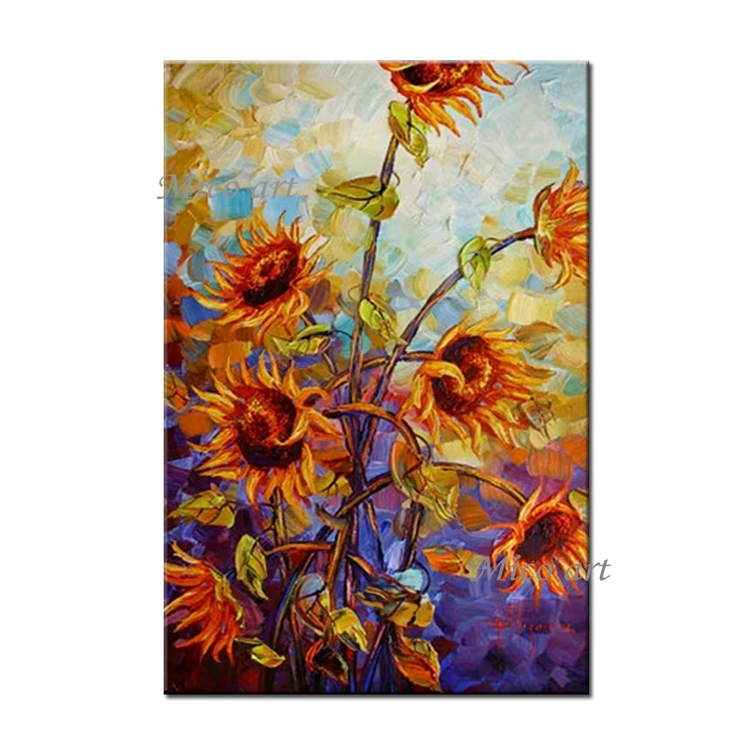 No Framed Hand Painted Modern Home Decoration Sunflower Oil Painting On Canvas Art Textured Thick 100% Flower Wall Art Artwork
No Framed Hand Painted Modern Home Decoration Sunflower Oil Painting On Canvas Art Textured Thick 100% Flower Wall Art Artwork