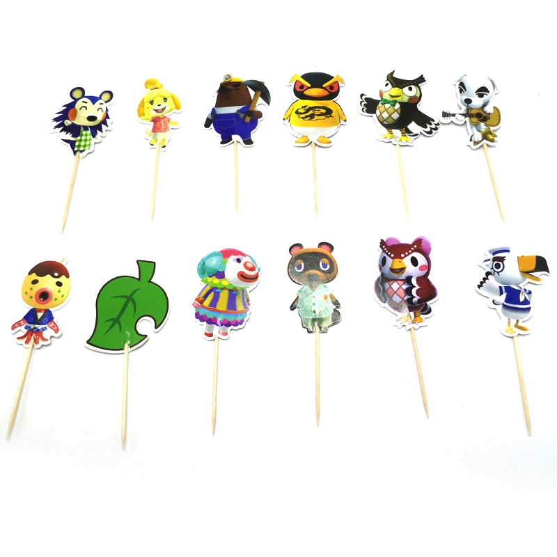 Baby Shower Kids Boys Favors Cupcake toppers Decorations Birthday Party Animal Crossing Cake Topper With Sticks 24pcs/lot
Baby Shower Kids Boys Favors Cupcake toppers Decorations Birthday Party Animal Crossing Cake Topper With Sticks 24pcs/lot