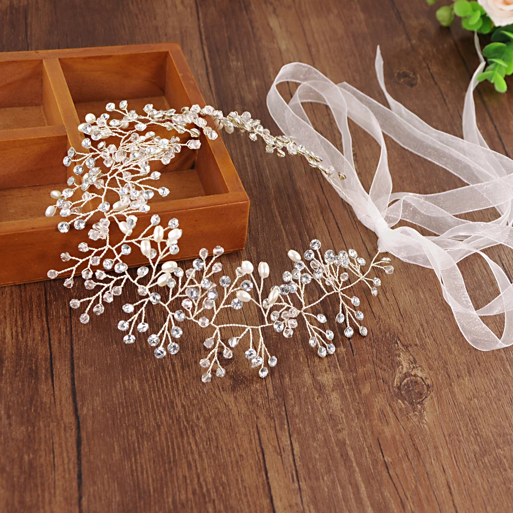 Bridal Headwear Silver Crystal Bridal Hair Tiara Pearl Wedding Hair Accessories Wedding Headband Rhinestone Bridal Hair Jewelry 
Bridal Headwear Silver Crystal Bridal Hair Tiara Pearl Wedding Hair Accessories Wedding Headband Rhinestone Bridal Hair Jewelry