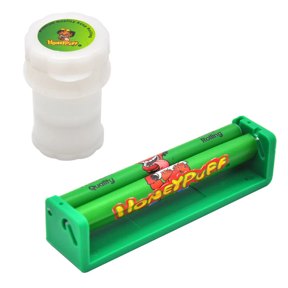 HONEYPUFF 40MM 4 Parts Spice Smoking Crusher Plastic Tobacco Herb Grinder with Storage Container With King Size Rolling Machine
HONEYPUFF 40MM 4 Parts Spice Smoking Crusher Plastic Tobacco Herb Grinder with Storage Container With King Size Rolling Machine