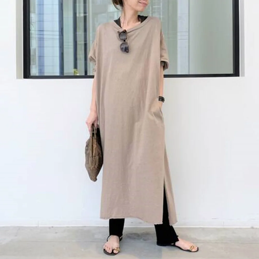 Shirt Dress For Women 2022 Summer Korea Japanese Style Khaki Short Sleeve Split Chic Woman Clothes Fashion Casual Female Dresses
Shirt Dress For Women 2022 Summer Korea Japanese Style Khaki Short Sleeve Split Chic Woman Clothes Fashion Casual Female Dresses
