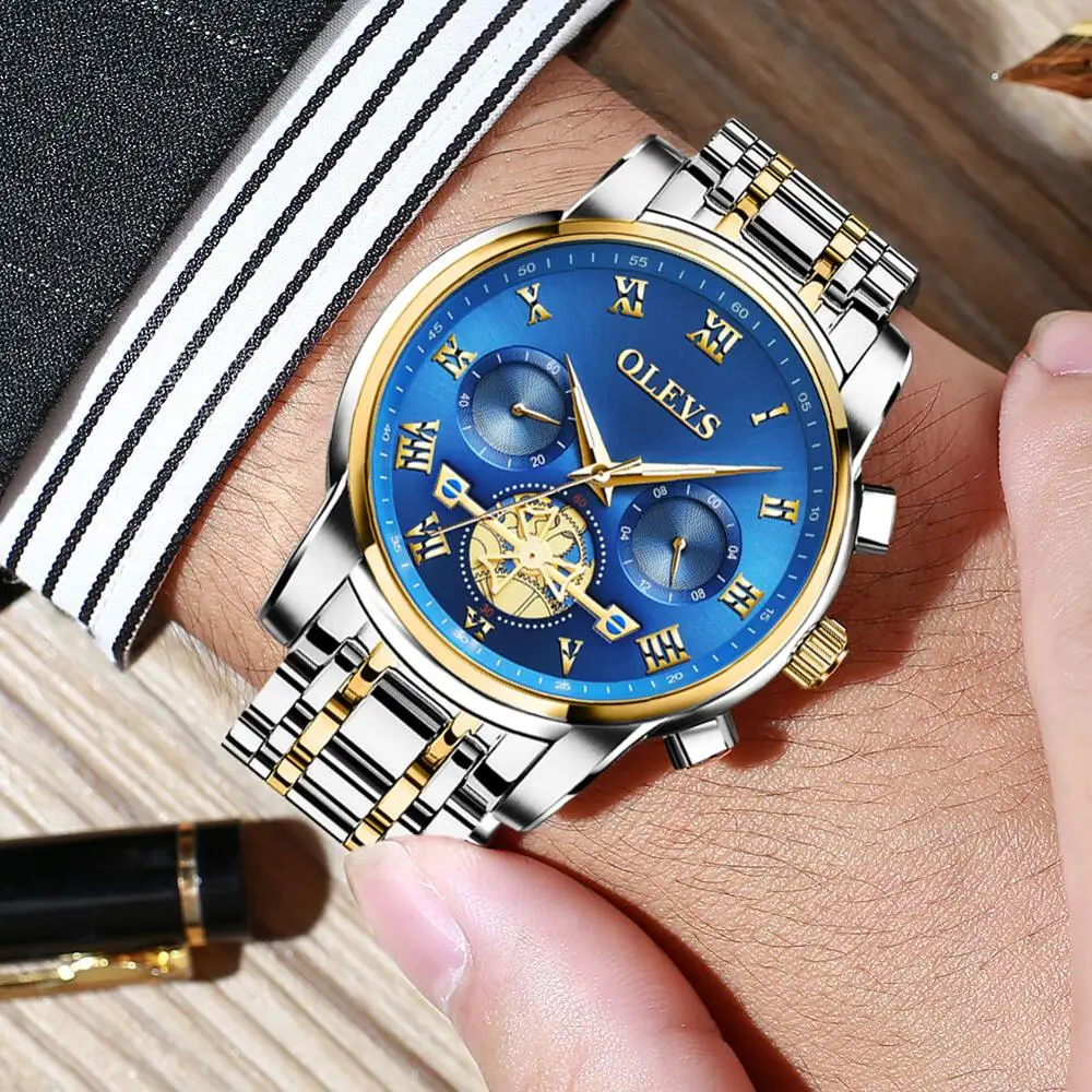 Reloj hombre Luxury Chronograph Men Watch Stainless Steel Sport Waterproof Blue Watches for Men Luminous Wristwatch Montre Homme
Reloj hombre Luxury Chronograph Men Watch Stainless Steel Sport Waterproof Blue Watches for Men Luminous Wristwatch Montre Homme