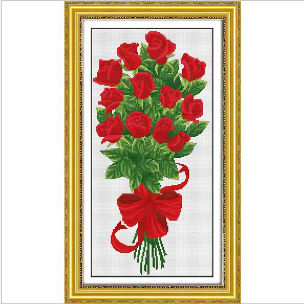 Roses Bouquet Cross-stitch Stamped Kits for Wedding Decor Home Office Ornament DIY Crafts Supplies
Roses Bouquet Cross-stitch Stamped Kits for Wedding Decor Home Office Ornament DIY Crafts Supplies