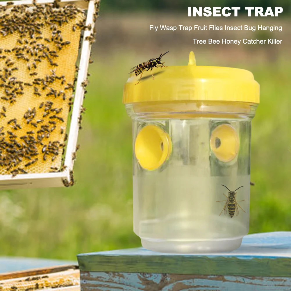 Fly Wasp Trap Fruit Flies Insect Bug Hanging Tree Honey Catcher Killer Bee Insect Reject Pest Control Tool
Fly Wasp Trap Fruit Flies Insect Bug Hanging Tree Honey Catcher Killer Bee Insect Reject Pest Control Tool