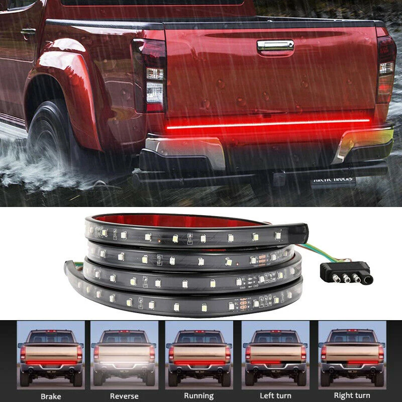 60 Inch Truck Tailgate LED Strip Light Bar with Reverse Brake Turn Signal for Jeep Dodge Chevy Ford Pickup
60 Inch Truck Tailgate LED Strip Light Bar with Reverse Brake Turn Signal for Jeep Dodge Chevy Ford Pickup