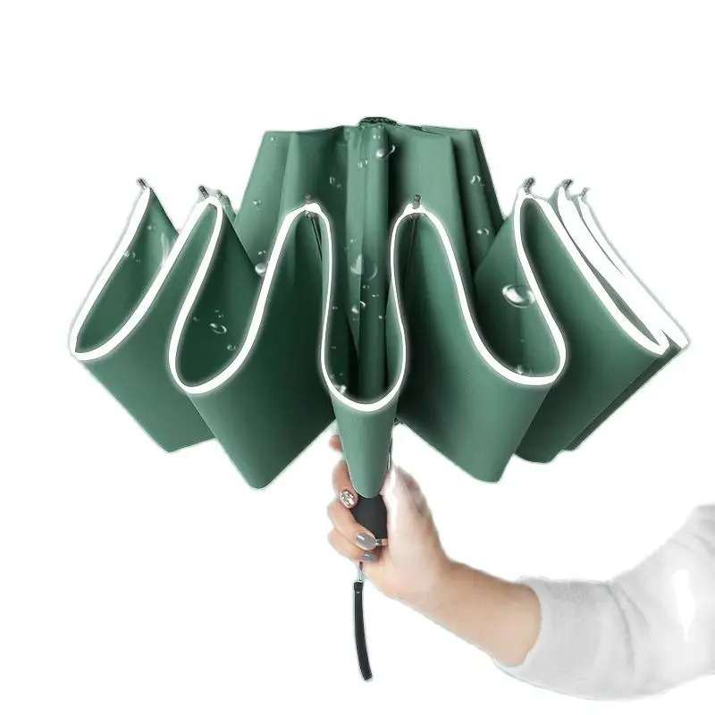 Windproof Automatic Umbrella Rain Women Men female Business Folding Umbrellas 10Ribs Reflective Stripe Gift Parasol women
Windproof Automatic Umbrella Rain Women Men female Business Folding Umbrellas 10Ribs Reflective Stripe Gift Parasol women