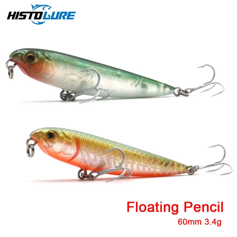 1PCS 3.4g/60mm Floating Mini Pencil Fishing Lure Crankbait Minnow Popper Stick Top Water Hard Lure Fishing Bait
1PCS 3.4g/60mm Floating Mini Pencil Fishing Lure Crankbait Minnow Popper Stick Top Water Hard Lure Fishing Bait