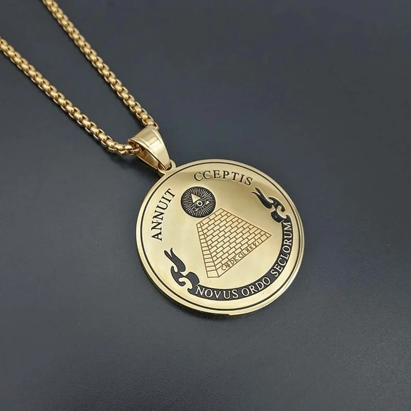 Retro Round Pyramid Pattern Pendant Necklace for Men's Personality Rock Hip Hop Jewelry
Retro Round Pyramid Pattern Pendant Necklace for Men's Personality Rock Hip Hop Jewelry