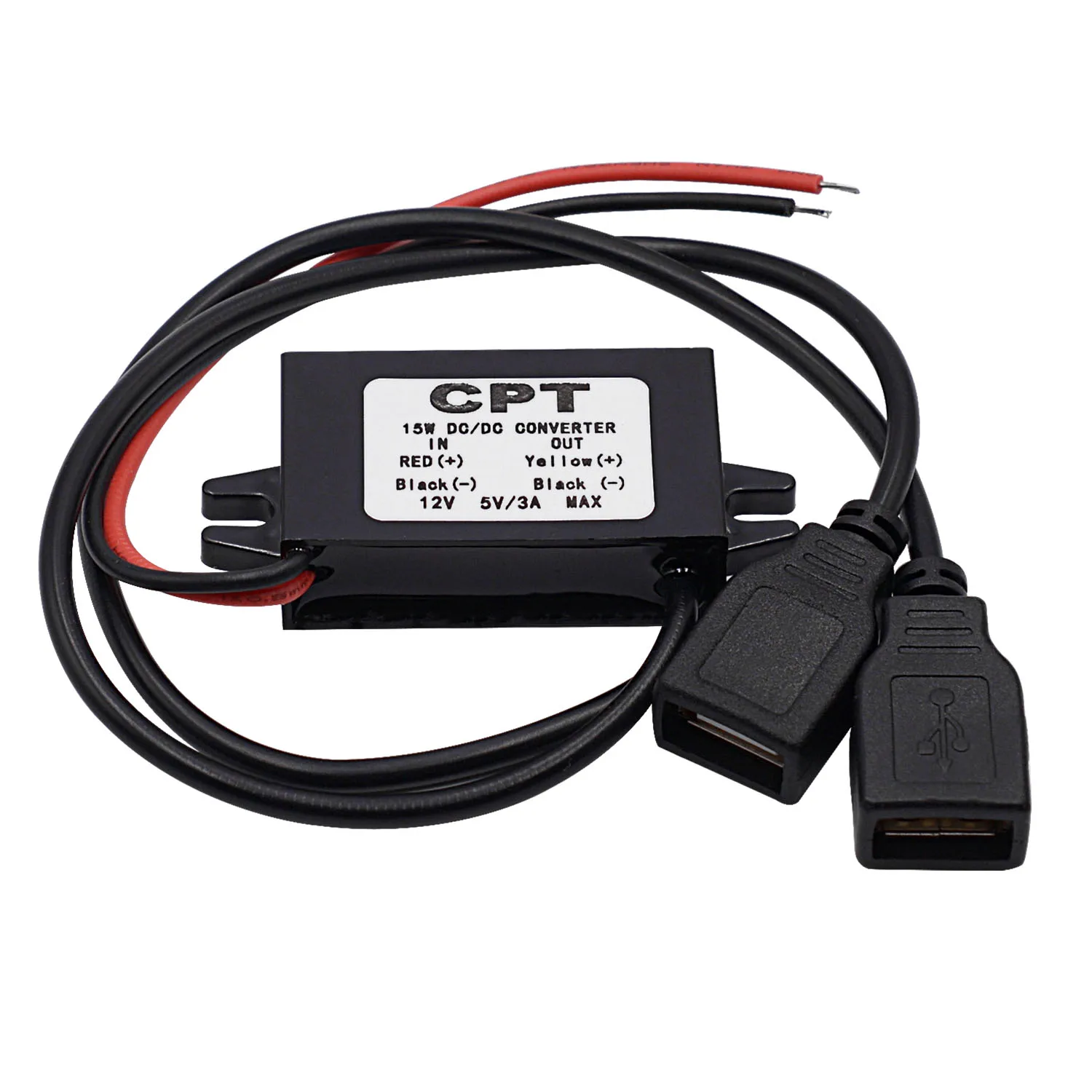 DC12V To 5V Converter Module 3A 15W Double USB Step Down Power Output Adapter Car Potting Waterproof Power Supply Great Gift
DC12V To 5V Converter Module 3A 15W Double USB Step Down Power Output Adapter Car Potting Waterproof Power Supply Great Gift