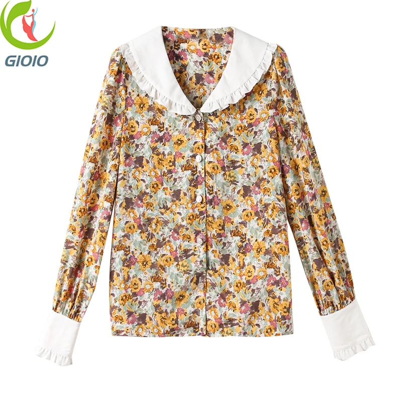 French Retro Cardigan All-match Floral Chiffon Shirt Female Autumn 2021 New Fashion Personality Temperament Long Sleeved Shirt
French Retro Cardigan All-match Floral Chiffon Shirt Female Autumn 2021 New Fashion Personality Temperament Long Sleeved Shirt
