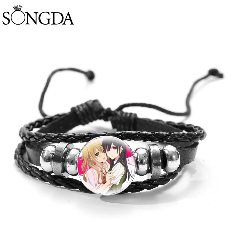Anime Citrus Aihara Yuzu Multi Layer Bracelet Cartoon Figures Charm Black Leather Bead Glass Dome Bangle Jewelry Fans Gift 2021
Anime Citrus Aihara Yuzu Multi Layer Bracelet Cartoon Figures Charm Black Leather Bead Glass Dome Bangle Jewelry Fans Gift 2021