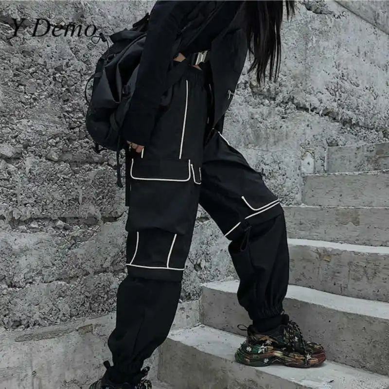 Женские Светоотражающие светильник Ки Y Demo Techwear, повседневные эластичные брюки-карго с высокой талией и карманами, уличная одежда в стиле хи...
Женские Светоотражающие светильник Ки Y Demo Techwear, повседневные эластичные брюки-карго с высокой талией и карманами, уличная одежда в стиле хи...
