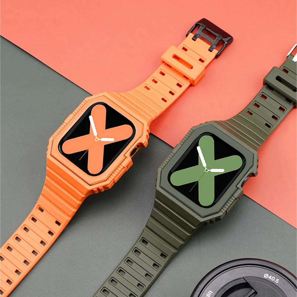 2 in 1 Case+Strap For Apple Watch 6 SE 5 4 3 2 1 Sports Transparent Watchband TPU Band For iwatch Band 3 40mm 44mm 42MM Bracelet
2 in 1 Case+Strap For Apple Watch 6 SE 5 4 3 2 1 Sports Transparent Watchband TPU Band For iwatch Band 3 40mm 44mm 42MM Bracelet