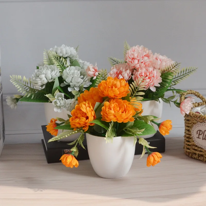 2021 New style High Quality Mini Artificial Pineapple Chrysanthemum Flower Bouquet with Vase for Home Decor Centerpiece Bouquet
2021 New style High Quality Mini Artificial Pineapple Chrysanthemum Flower Bouquet with Vase for Home Decor Centerpiece Bouquet