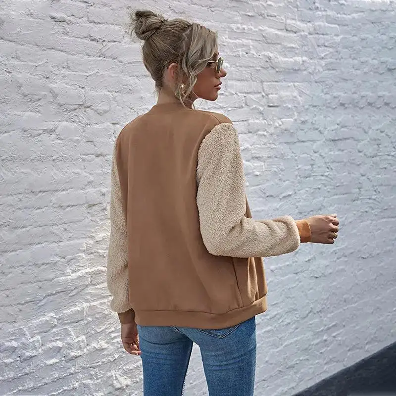 INS 2021 Woolen Coat Women Warm Outwear Plush patchwork jacket Winter Coat Loose Cardigan Trench Solid female khaki jacket
INS 2021 Woolen Coat Women Warm Outwear Plush patchwork jacket Winter Coat Loose Cardigan Trench Solid female khaki jacket
