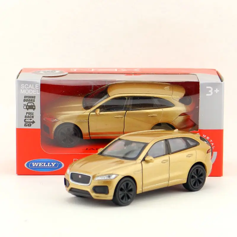 

WELLY Toy Diecast Vehicle Model 1:36 Scale Jaguar F-Pace SUV Sport Pull Back Car Educational Collection Gift For Children