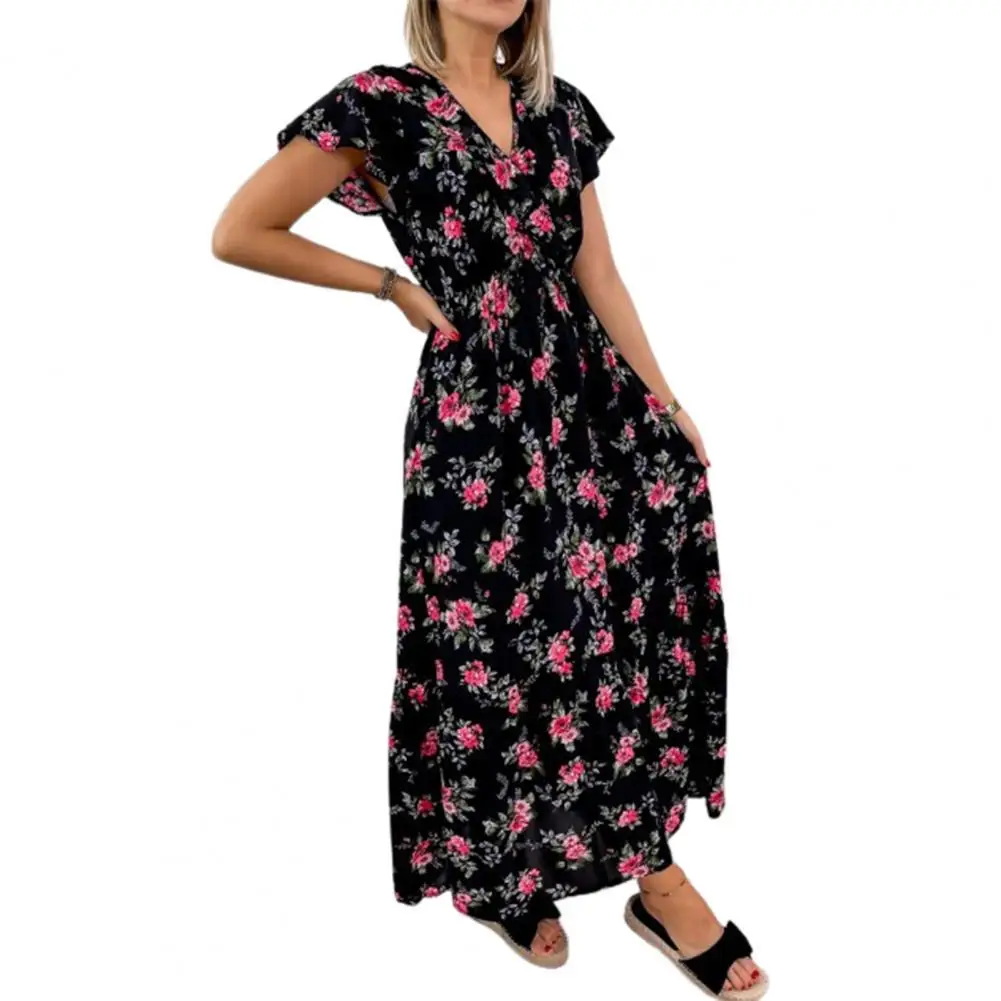Summer Dress 2021 Women Dresses Bohemian Casual Dress V Neck Waist Tight Lotus Leaf Women Short Sleeve Loose Dress summer dress
Summer Dress 2021 Women Dresses Bohemian Casual Dress V Neck Waist Tight Lotus Leaf Women Short Sleeve Loose Dress summer dress